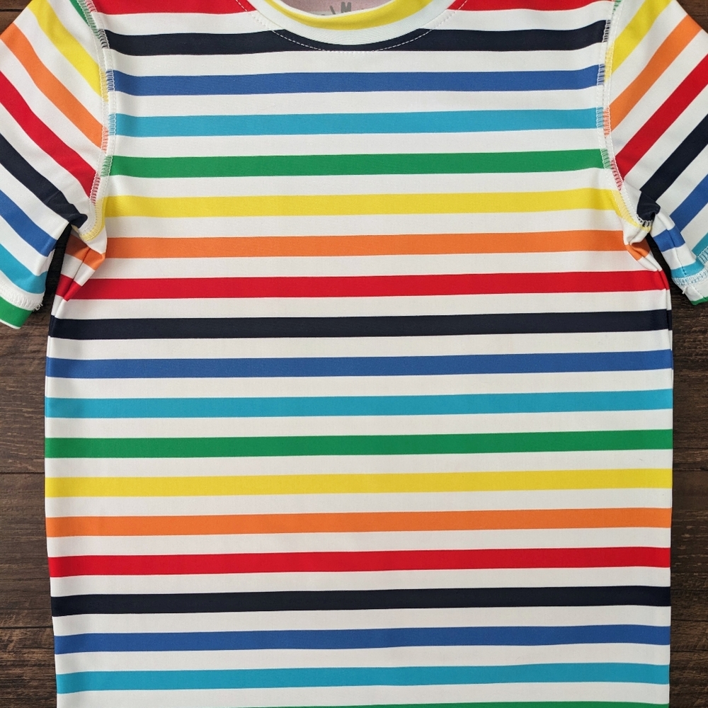 Primary Rainbow Stripe Rashguard - Picture 7 of 11